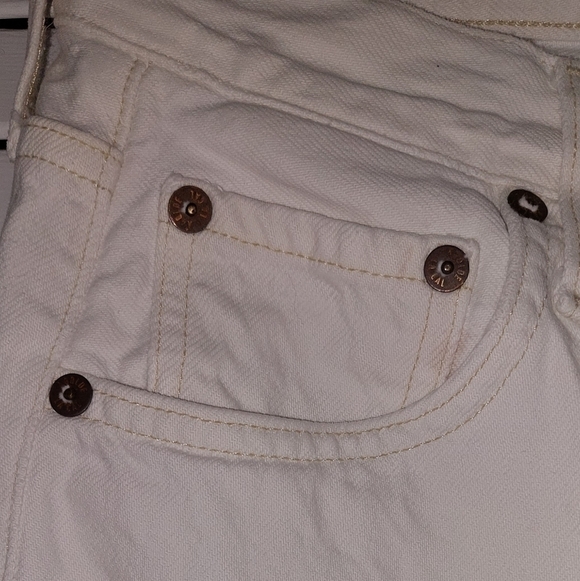 Agolde Criss Cross Pre loved Ladies Button Fly White Jeans Size 23 - Picture 9 of 14